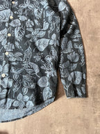 Our Legacy Floral Print Hemp Shirt Blue Men - M