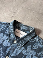 Our Legacy Floral Print Hemp Shirt Blue Men - M