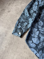 Our Legacy Floral Print Hemp Shirt Blue Men - M