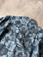 Our Legacy Floral Print Hemp Shirt Blue Men - M
