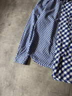 Comme des Garcons SHIRT Asymmetrical Checkered Shirt Blue White Men - L