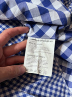 Comme des Garcons SHIRT Asymmetrical Checkered Shirt Blue White Men - L