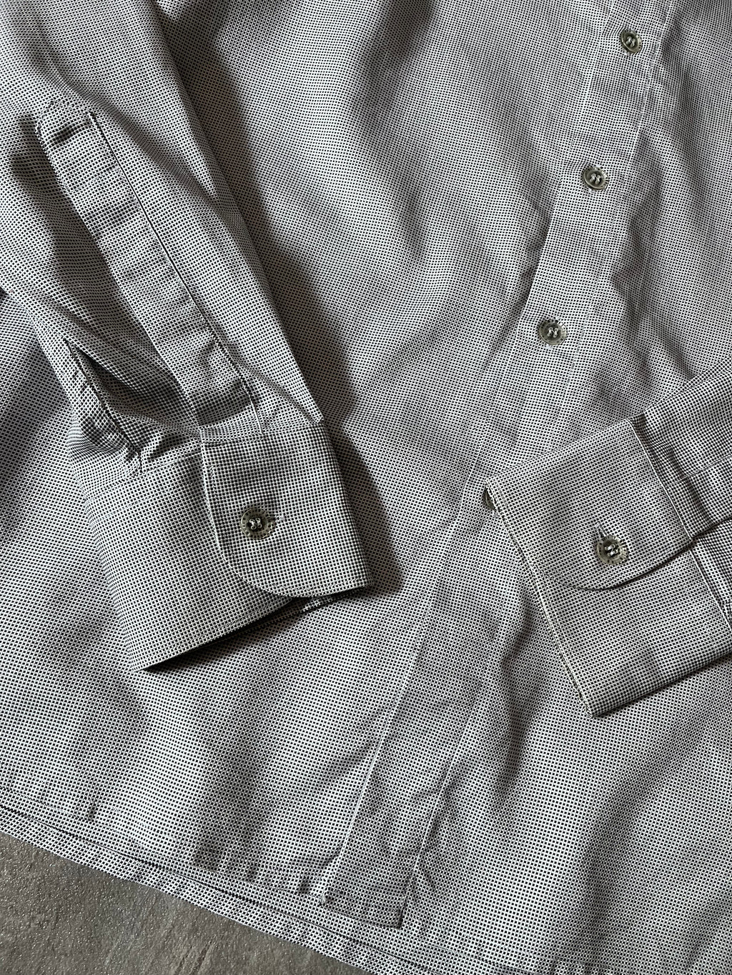 A/W 2007/08 Raf Simons Basketweave Darted Shirt Grey Men - L