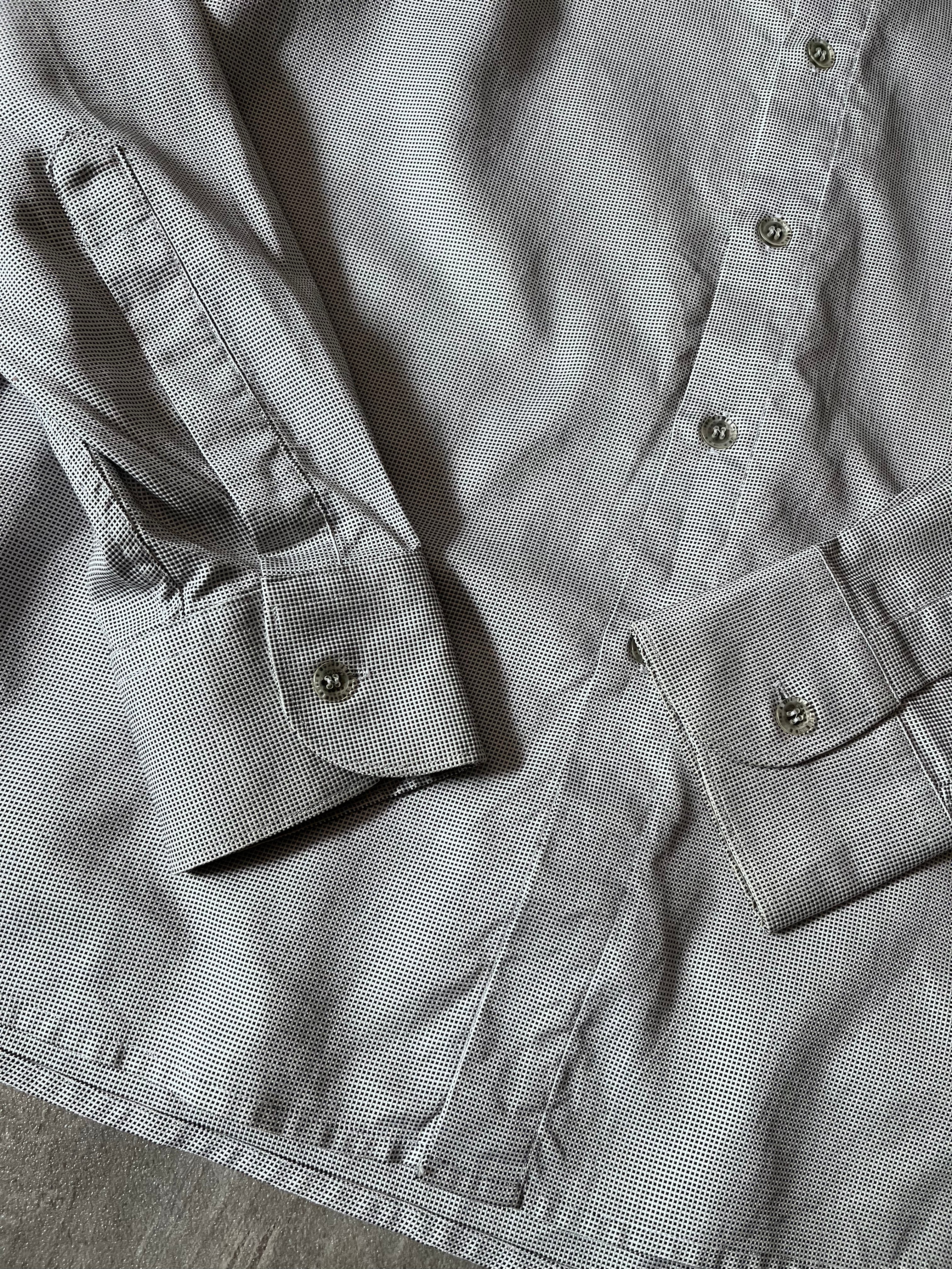 A/W 2007/08 Raf Simons Basketweave Darted Shirt Grey Men - L