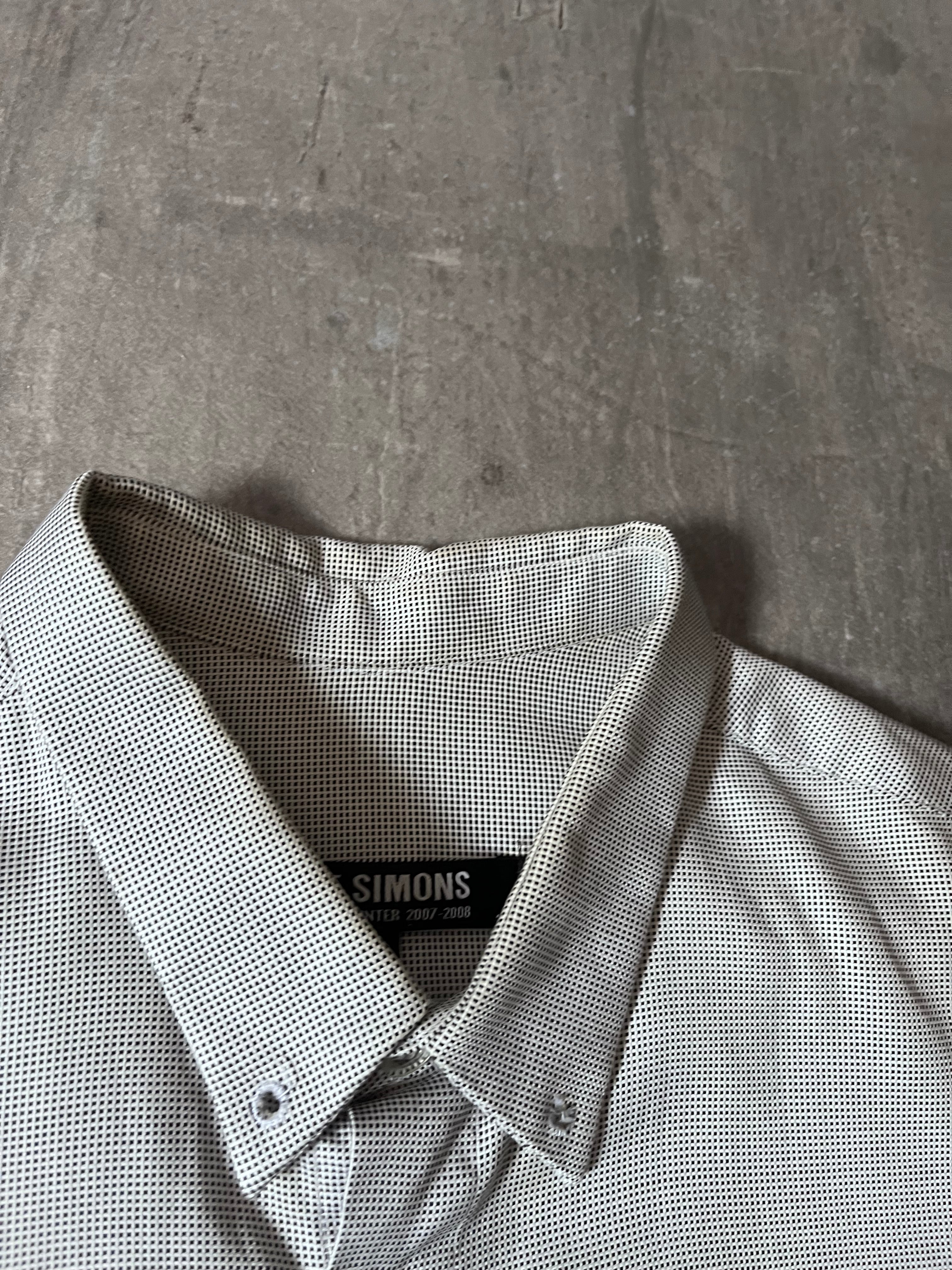 A/W 2007/08 Raf Simons Basketweave Darted Shirt Grey Men - L