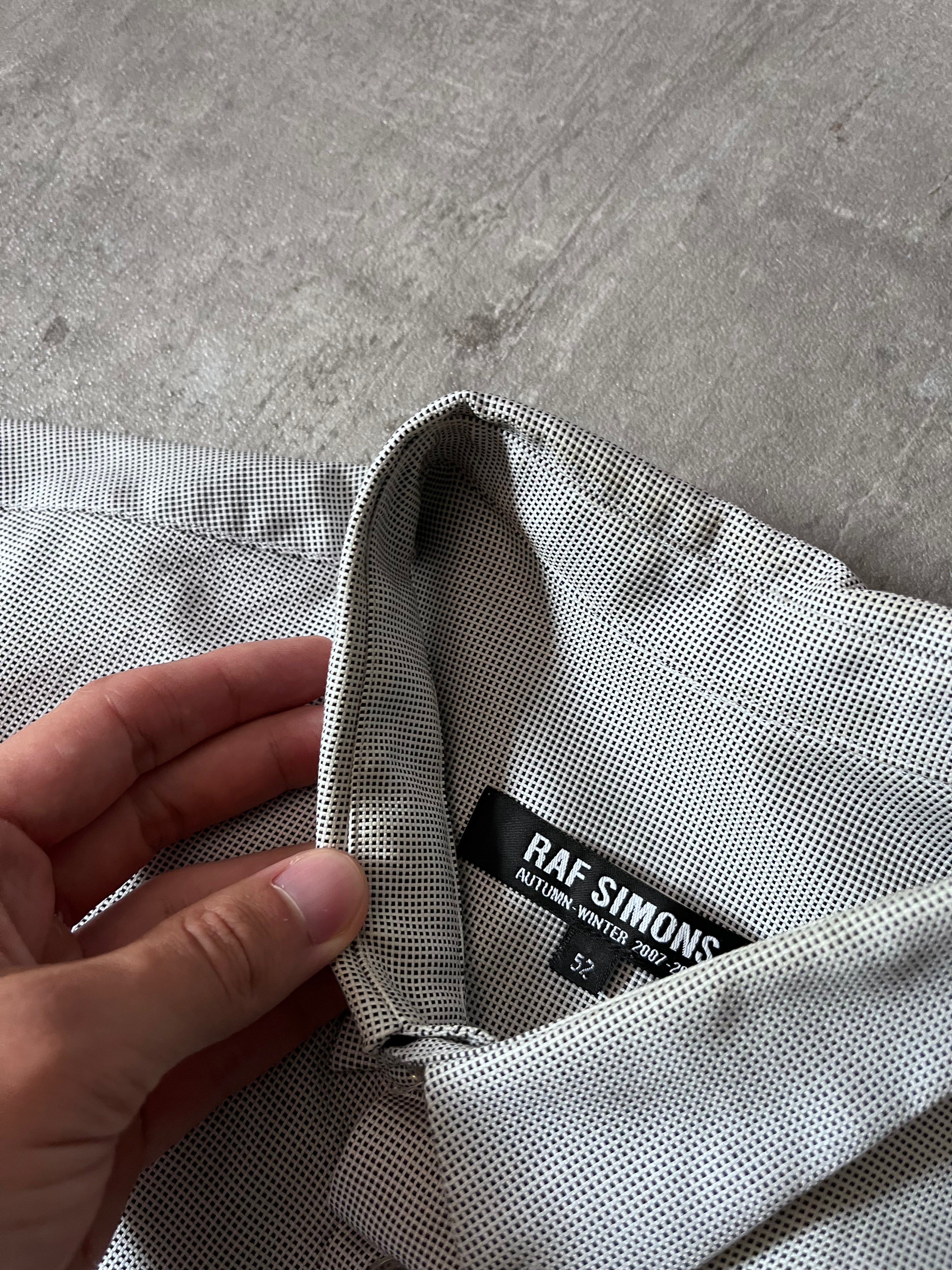A/W 2007/08 Raf Simons Basketweave Darted Shirt Grey Men - L