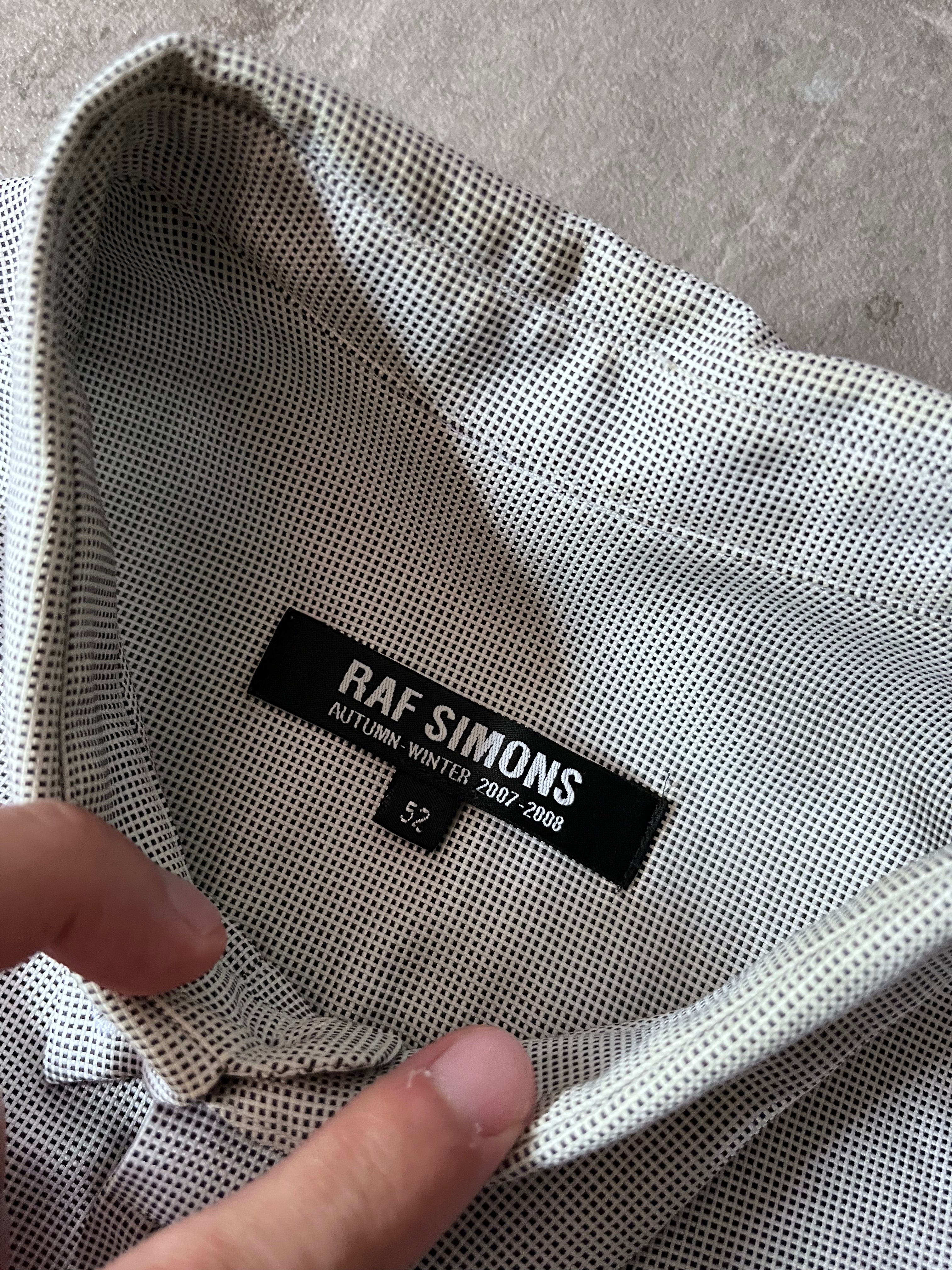 A/W 2007/08 Raf Simons Basketweave Darted Shirt Grey Men - L