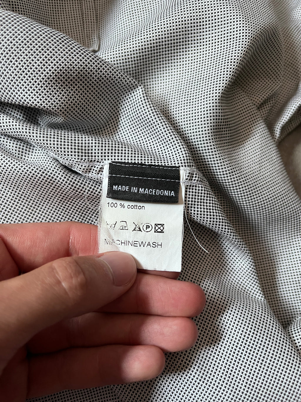 A/W 2007/08 Raf Simons Basketweave Darted Shirt Grey Men - L