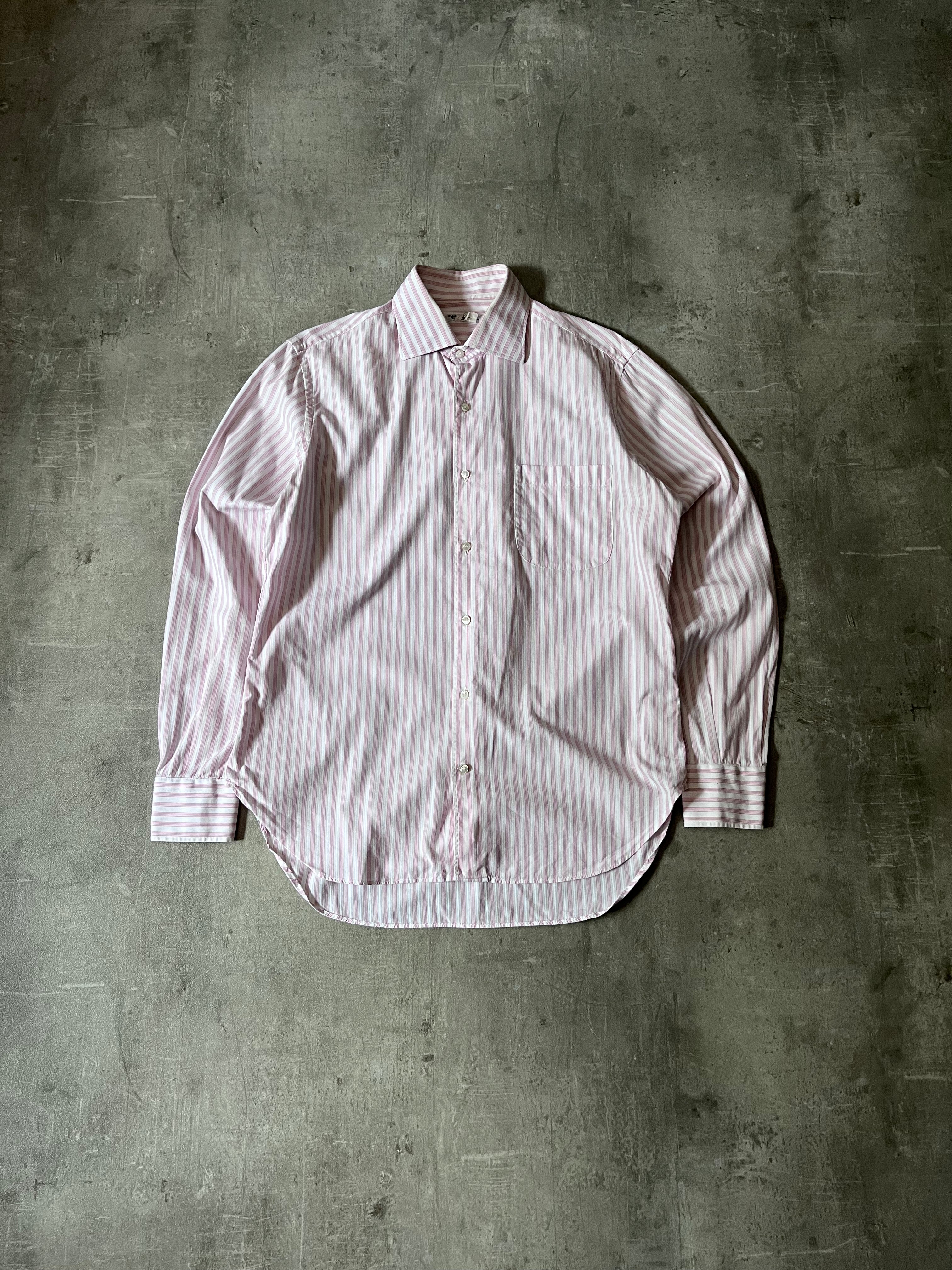 Loro Piana Striped Formal Shirt Pink White Men - XL