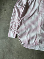 Loro Piana Striped Formal Shirt Pink White Men - XL