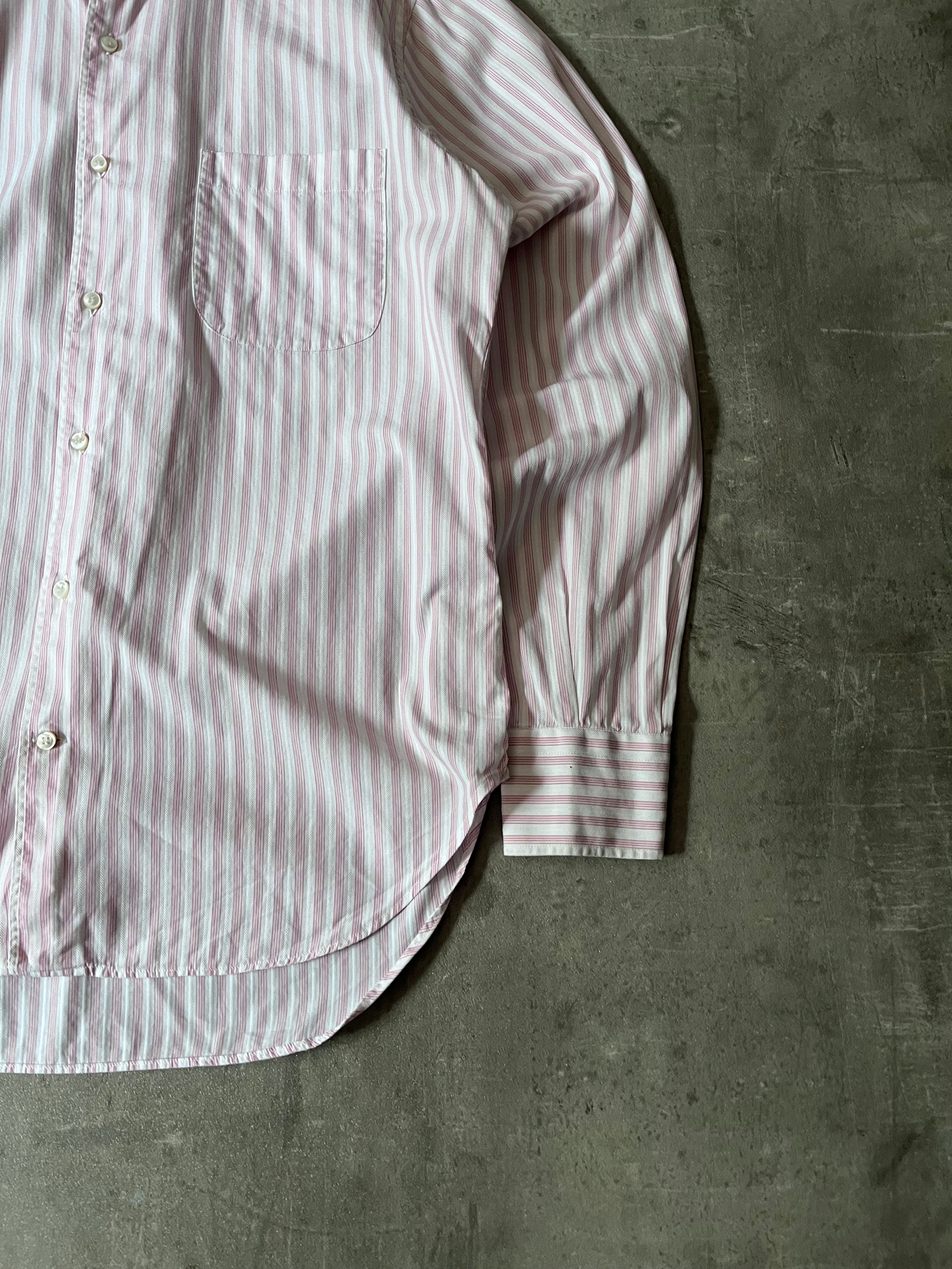 Loro Piana Striped Formal Shirt Pink White Men - XL