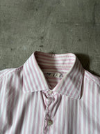 Loro Piana Striped Formal Shirt Pink White Men - XL