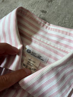Loro Piana Striped Formal Shirt Pink White Men - XL