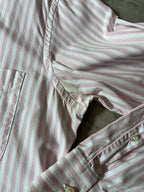 Loro Piana Striped Formal Shirt Pink White Men - XL