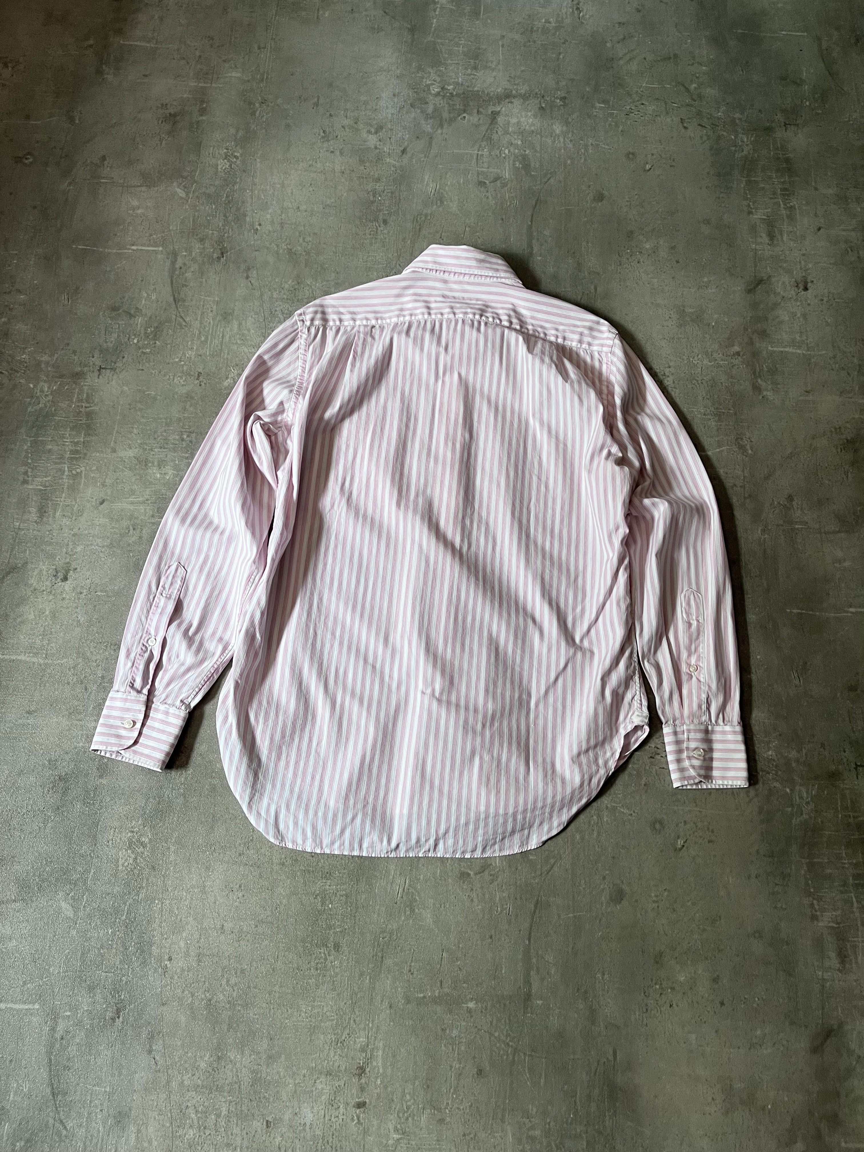 Loro Piana Striped Formal Shirt Pink White Men - XL