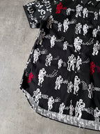 S/S 2017 Comme des Garcons Black Music Band All Over Print Short Sleeve Shirt Black Men - M