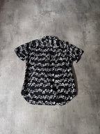 S/S 2017 Comme des Garcons Black Music Band All Over Print Short Sleeve Shirt Black Men - M