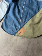 Ne-Net by Issey Miyake Reconstructed Patchwork Denim Shirt Blue Men - M