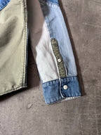 Ne-Net by Issey Miyake Reconstructed Patchwork Denim Shirt Blue Men - M