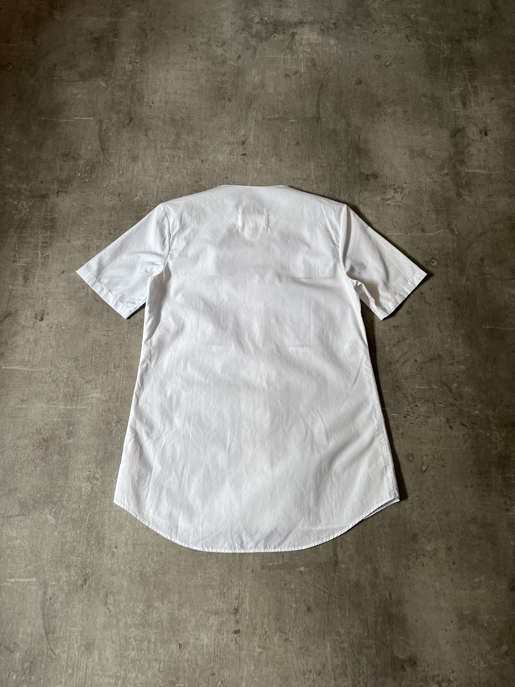 S/S 2019 Maison Margiela Artisanal Line Deconstructed Short Sleeve Shirt White Men - M