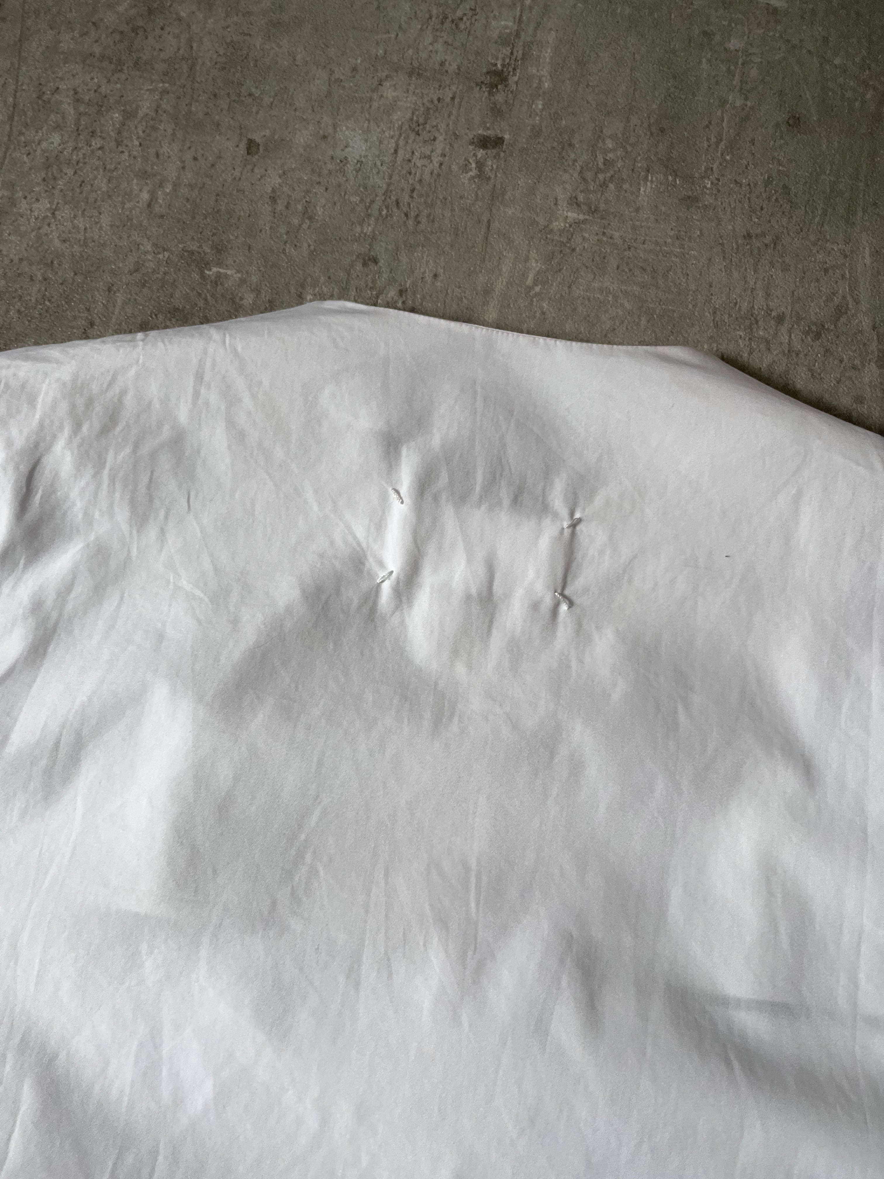 S/S 2019 Maison Margiela Artisanal Line Deconstructed Short Sleeve Shirt White Men - M