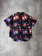 S/S 2019 Dior x Kaws Bouquet De Fleurs Print Silk Short Sleeve Shirt Multicolor Men - M