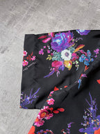 S/S 2019 Dior x Kaws Bouquet De Fleurs Print Silk Short Sleeve Shirt Multicolor Men - M