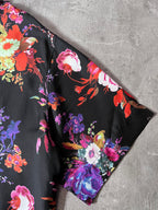 S/S 2019 Dior x Kaws Bouquet De Fleurs Print Silk Short Sleeve Shirt Multicolor Men - M