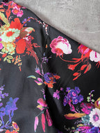 S/S 2019 Dior x Kaws Bouquet De Fleurs Print Silk Short Sleeve Shirt Multicolor Men - M