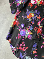 S/S 2019 Dior x Kaws Bouquet De Fleurs Print Silk Short Sleeve Shirt Multicolor Men - M