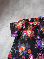 S/S 2019 Dior x Kaws Bouquet De Fleurs Print Silk Short Sleeve Shirt Multicolor Men - M