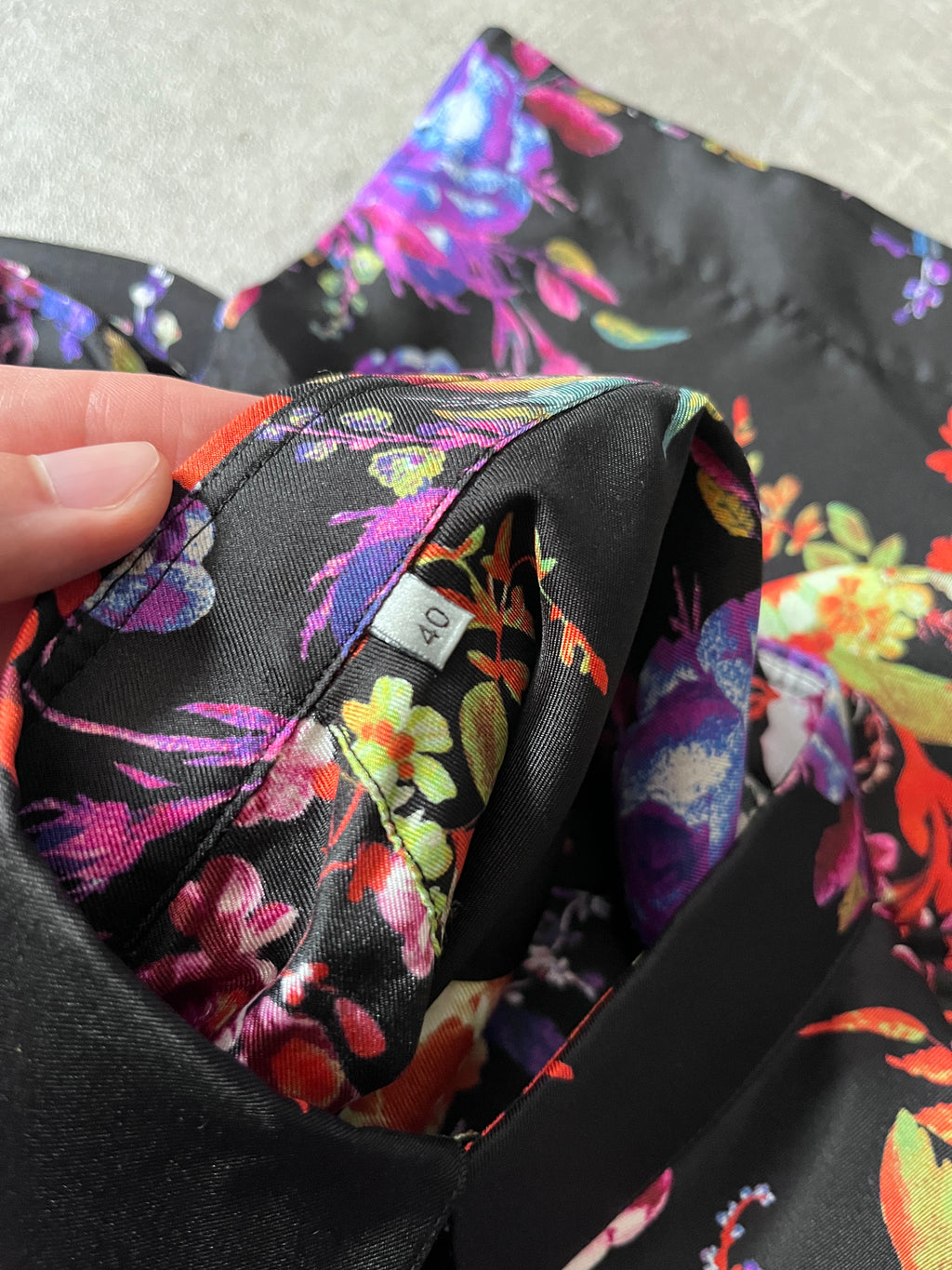 S/S 2019 Dior x Kaws Bouquet De Fleurs Print Silk Short Sleeve Shirt Multicolor Men - M