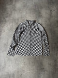 F/W 1995 Gianni Versace Checkered Silk Shirt Black White Women - S
