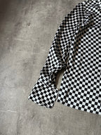 F/W 1995 Gianni Versace Checkered Silk Shirt Black White Women - S
