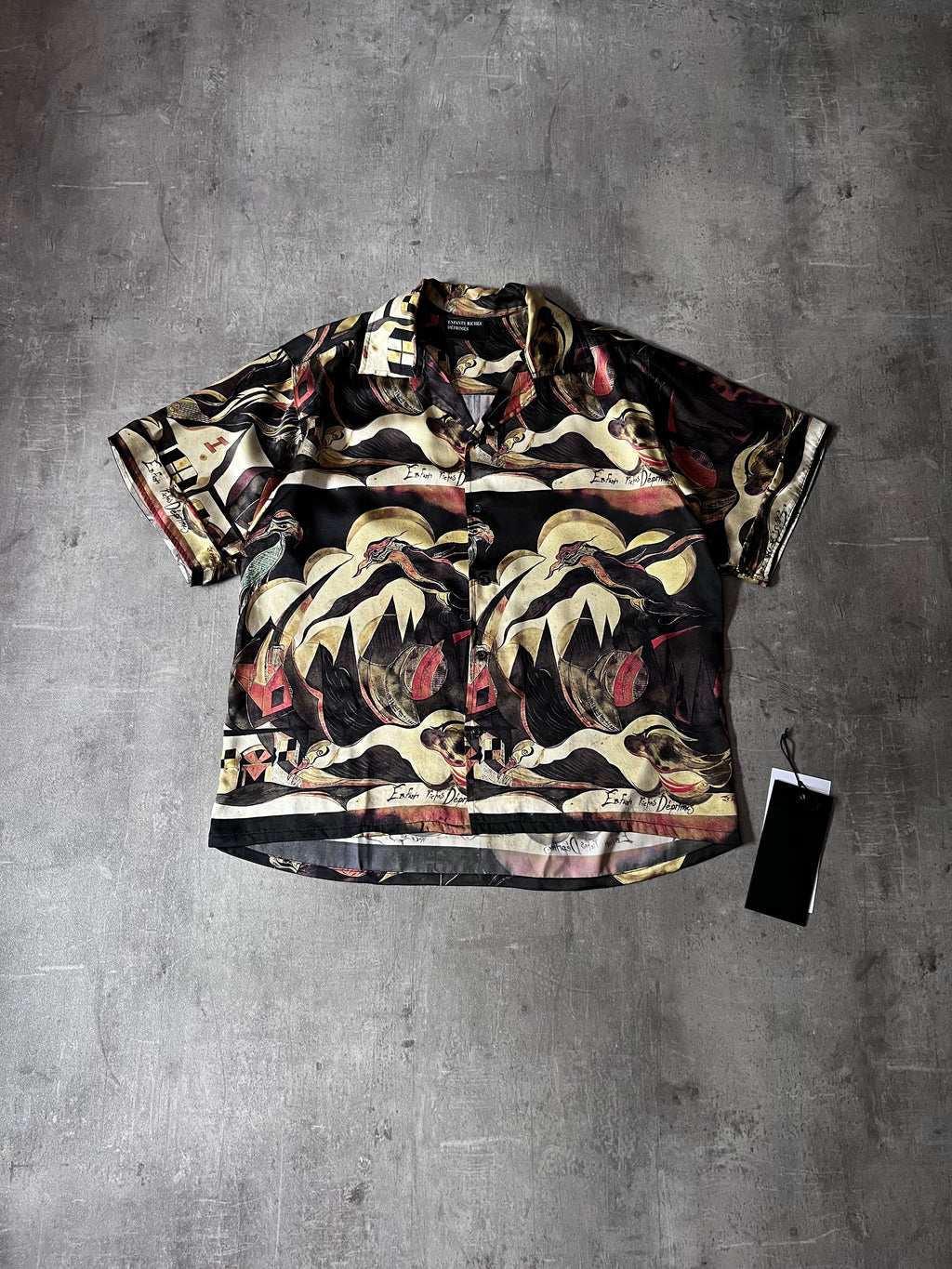 F/W 2019 Enfants Riches Deprimes Broken Violin Silk Shirt Multicolor Men - L
