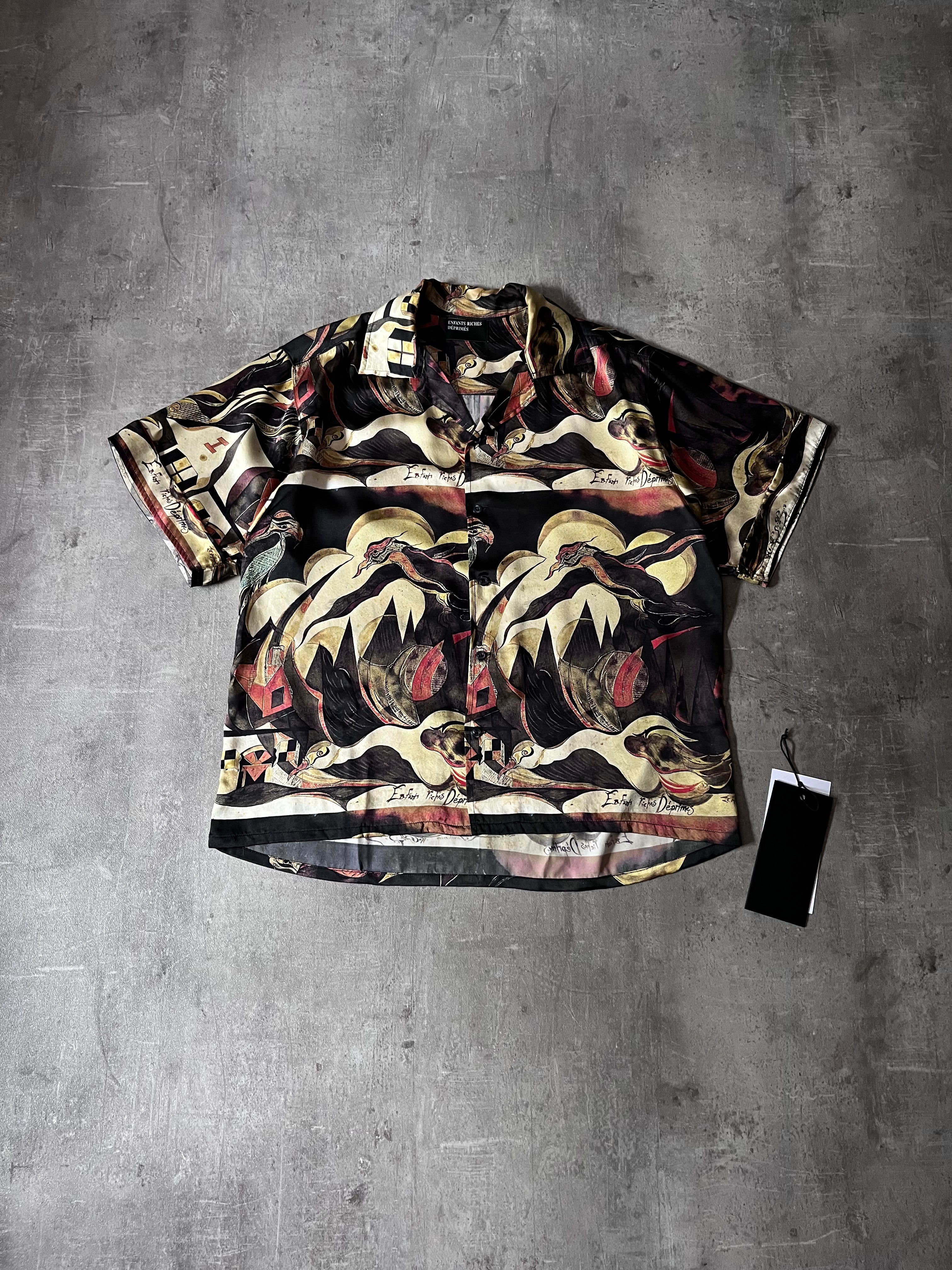 F/W 2019 Enfants Riches Deprimes Broken Violin Silk Shirt Multicolor Men - L