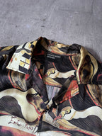 F/W 2019 Enfants Riches Deprimes Broken Violin Silk Shirt Multicolor Men - L