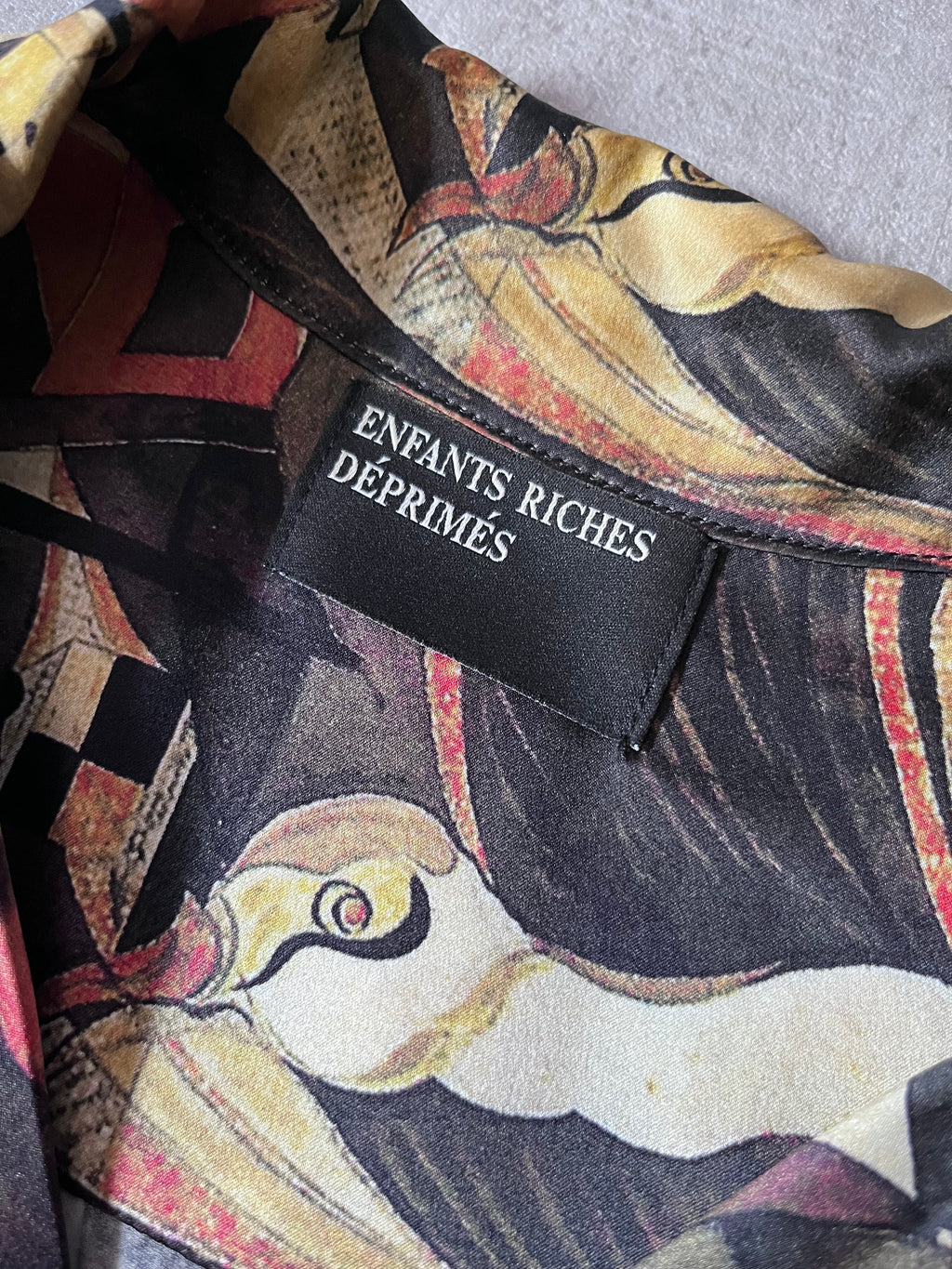F/W 2019 Enfants Riches Deprimes Broken Violin Silk Shirt Multicolor Men - L