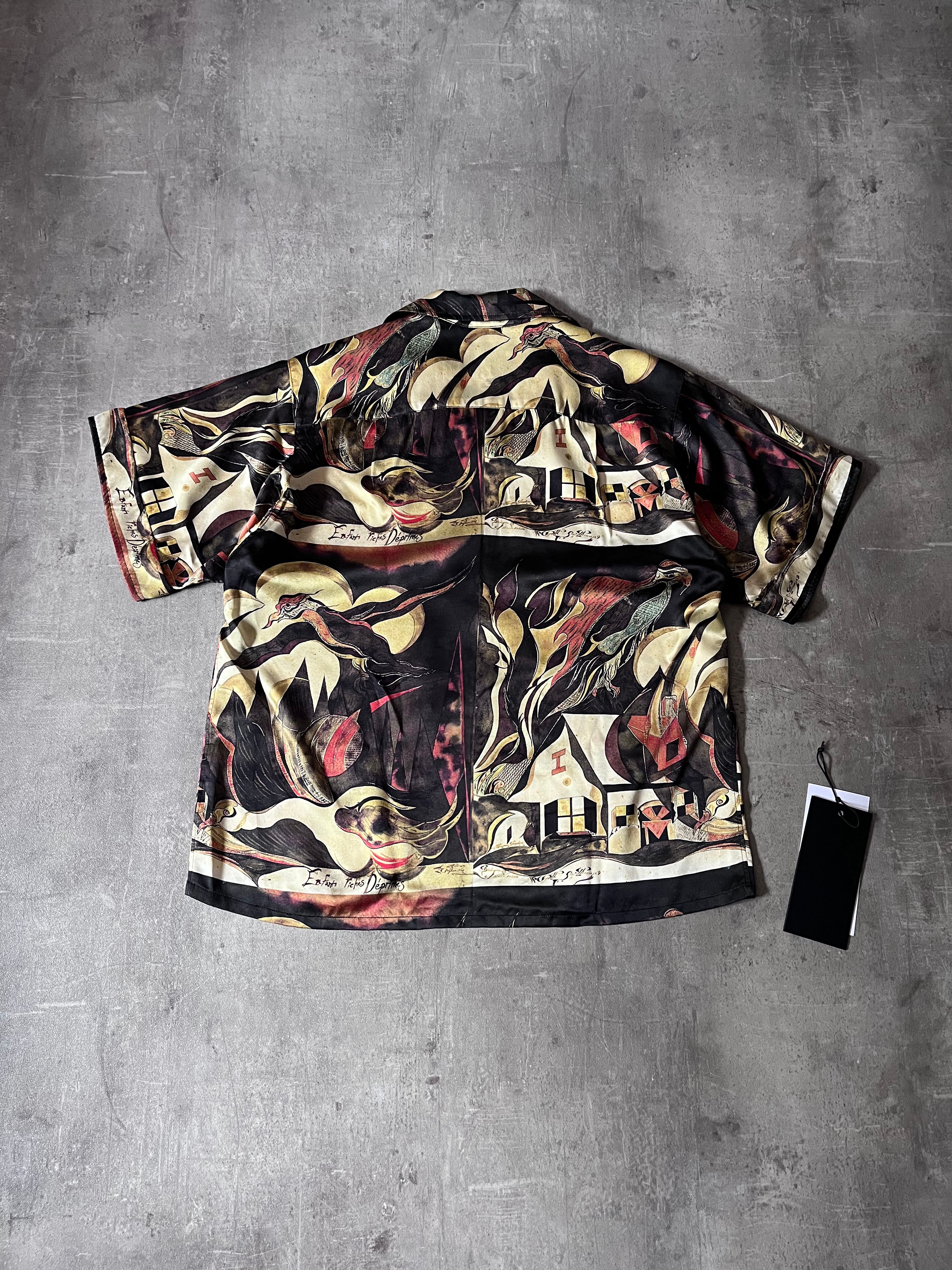 F/W 2019 Enfants Riches Deprimes Broken Violin Silk Shirt Multicolor Men - L