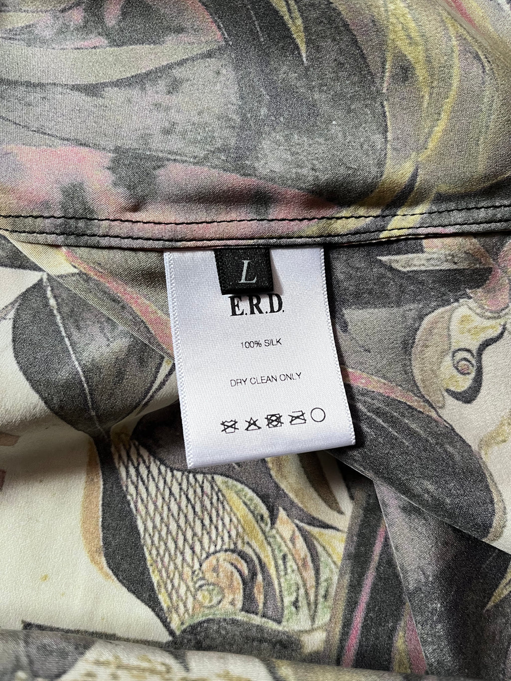 F/W 2019 Enfants Riches Deprimes Broken Violin Silk Shirt Multicolor Men - L