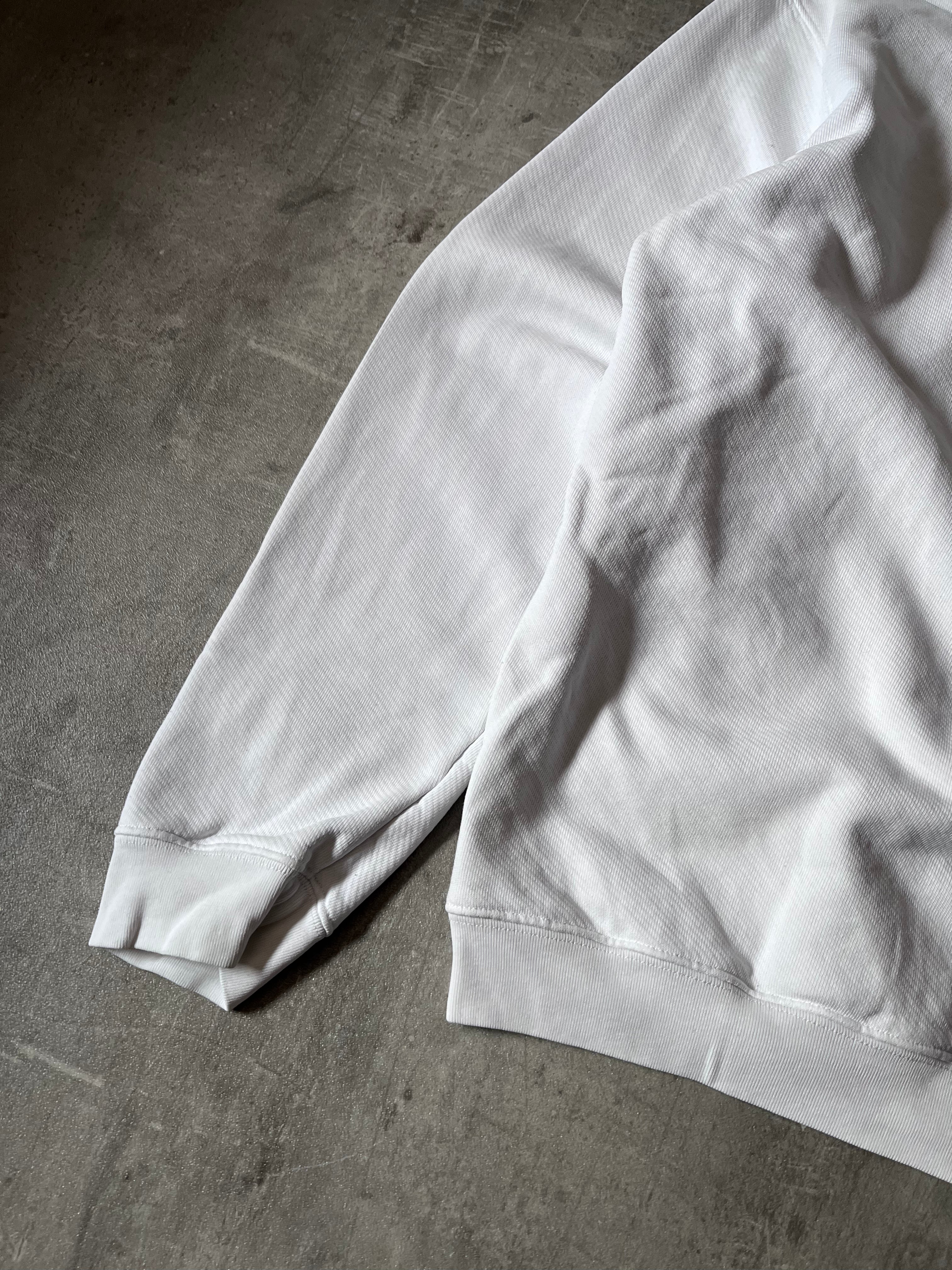 A/W 2020 Maison Margiela Upside Down Logo Hoodie White Men - L
