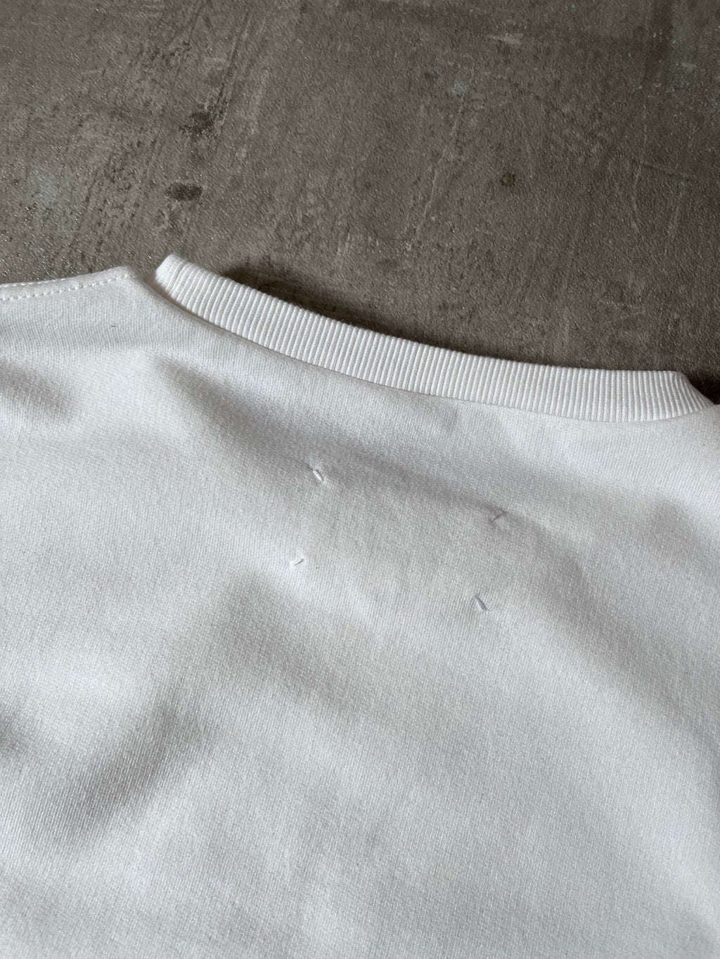 S/S 2021 Maison Margiela Upside Down Logo Sweatshirt White Men - M