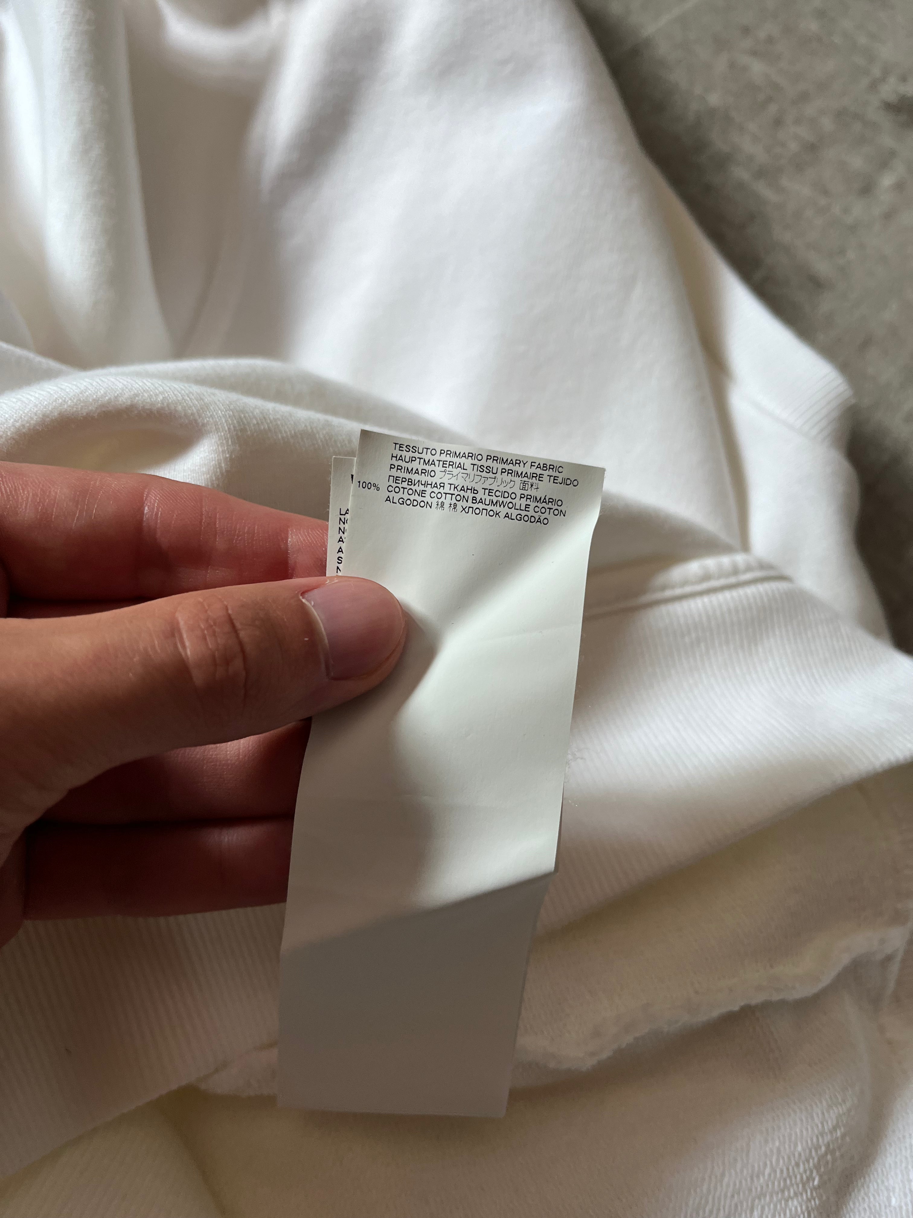 S/S 2021 Maison Margiela Upside Down Logo Sweatshirt White Men - M