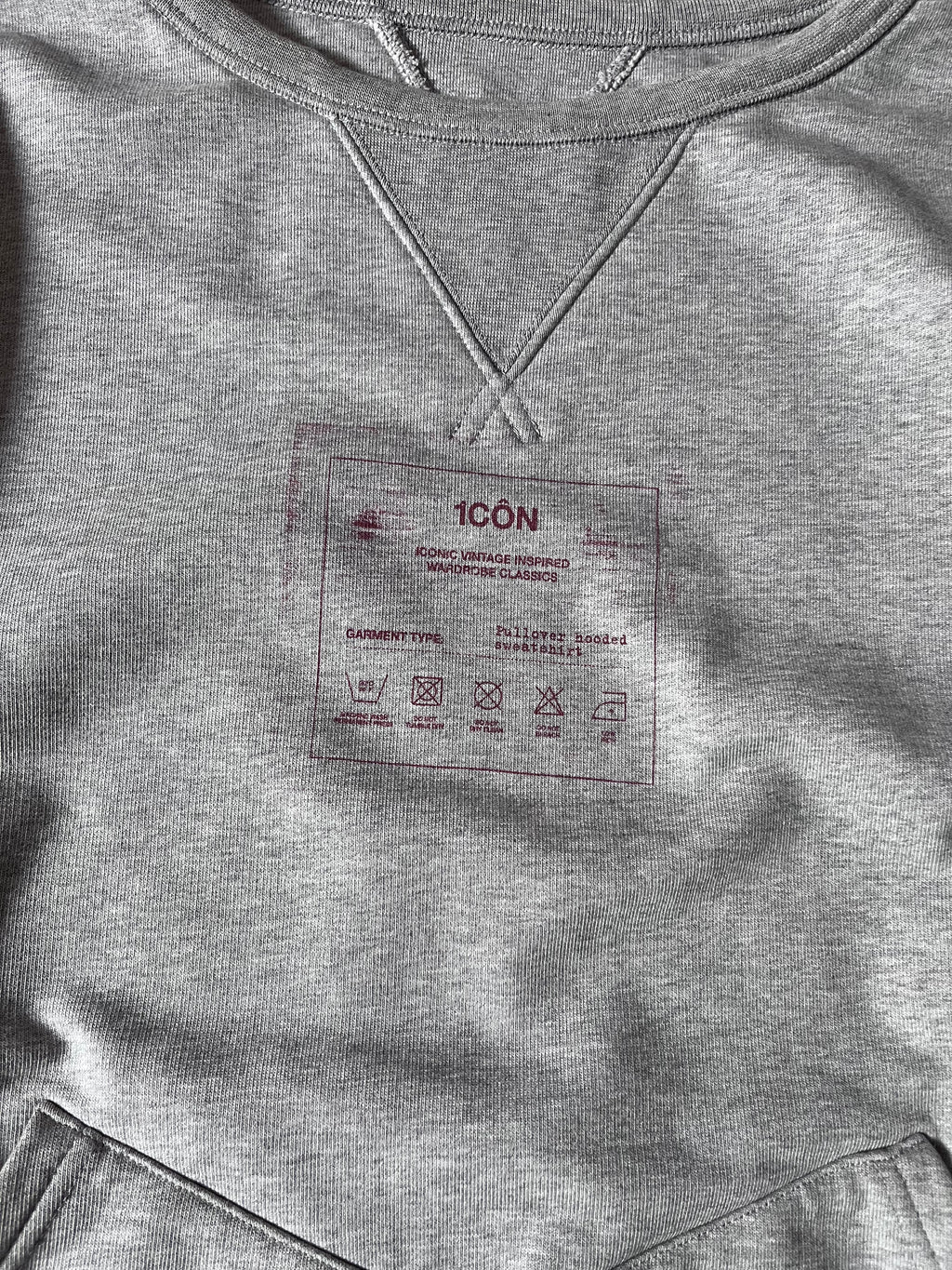 S/S 2021 Maison Margiela Icon Print Double Layer Sweatshirt Grey Men - M