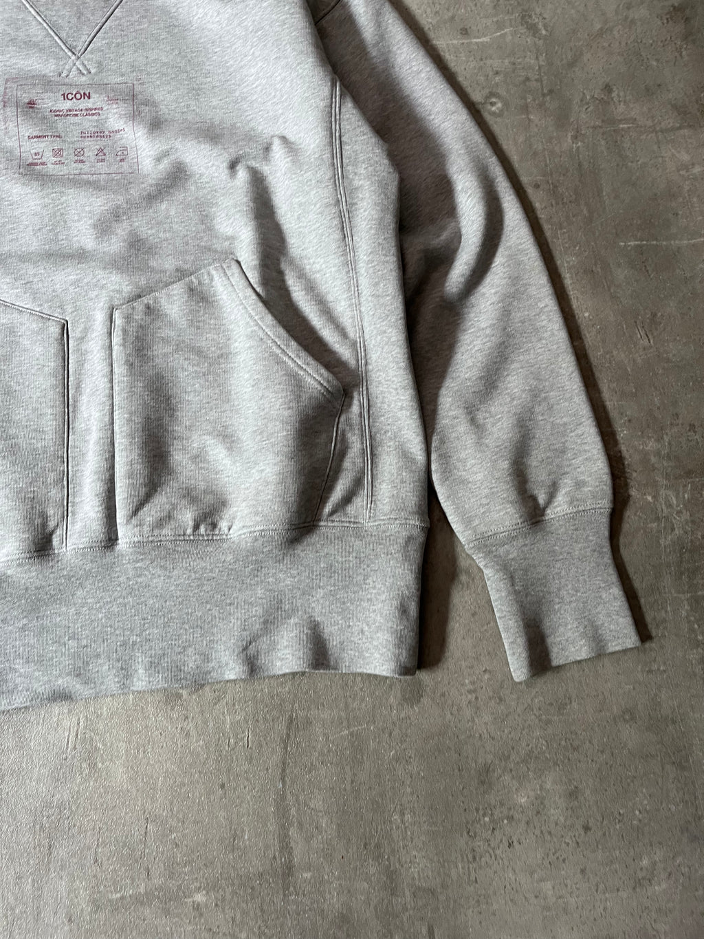 S/S 2021 Maison Margiela Icon Print Double Layer Sweatshirt Grey Men - M