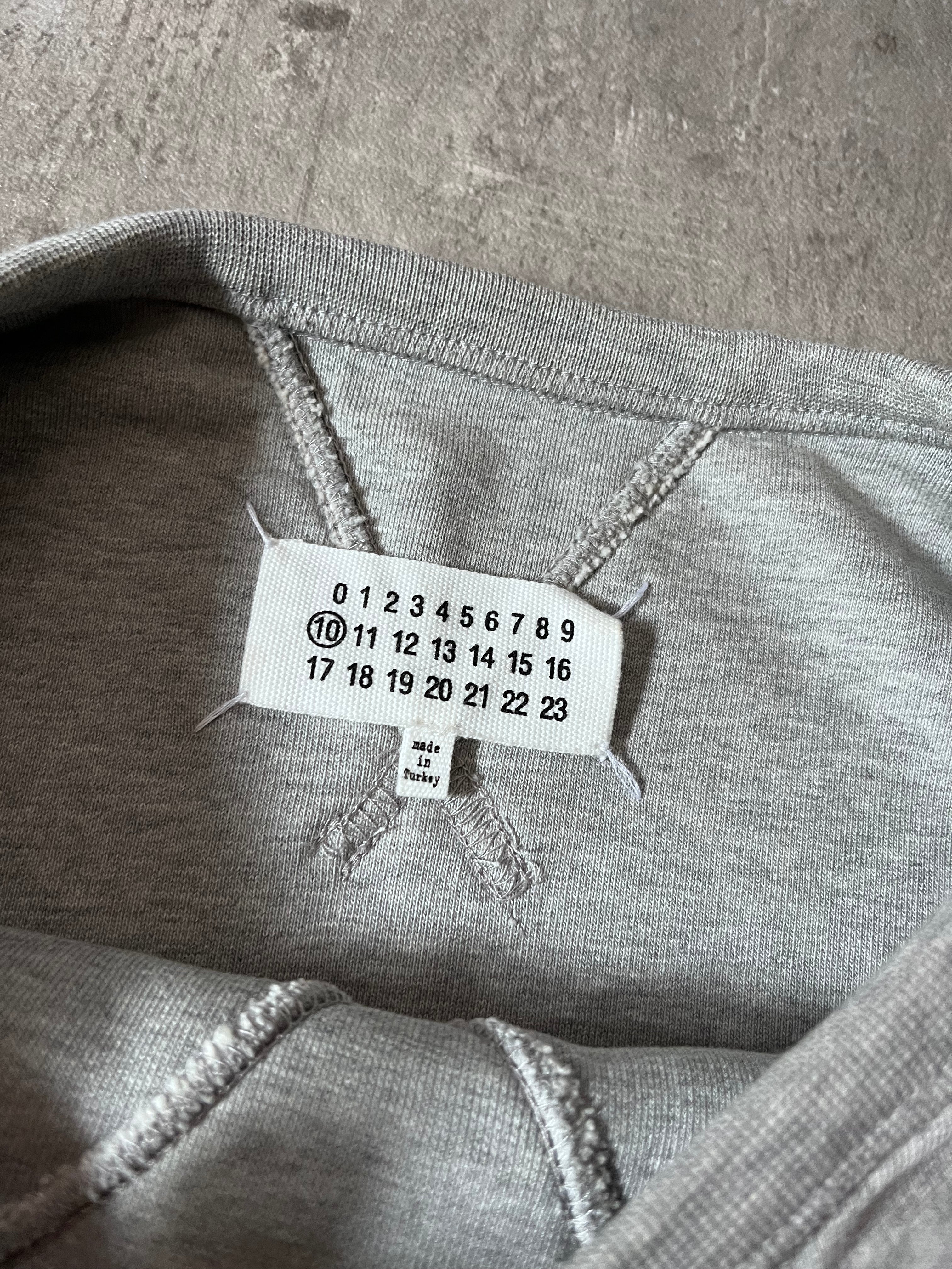 S/S 2021 Maison Margiela Icon Print Double Layer Sweatshirt Grey Men - M