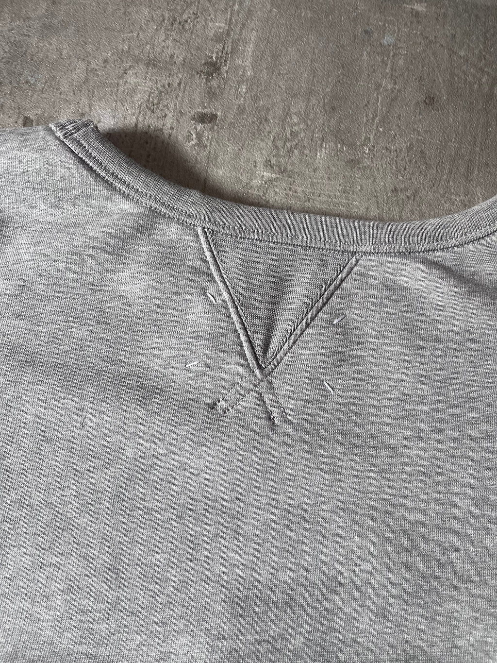 S/S 2021 Maison Margiela Icon Print Double Layer Sweatshirt Grey Men - M