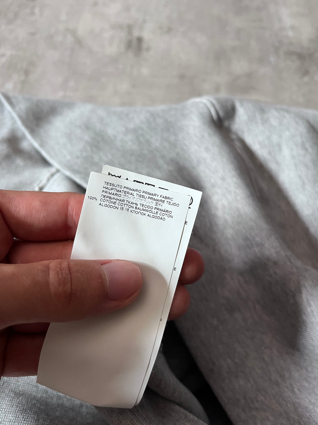 S/S 2021 Maison Margiela Icon Print Double Layer Sweatshirt Grey Men - M
