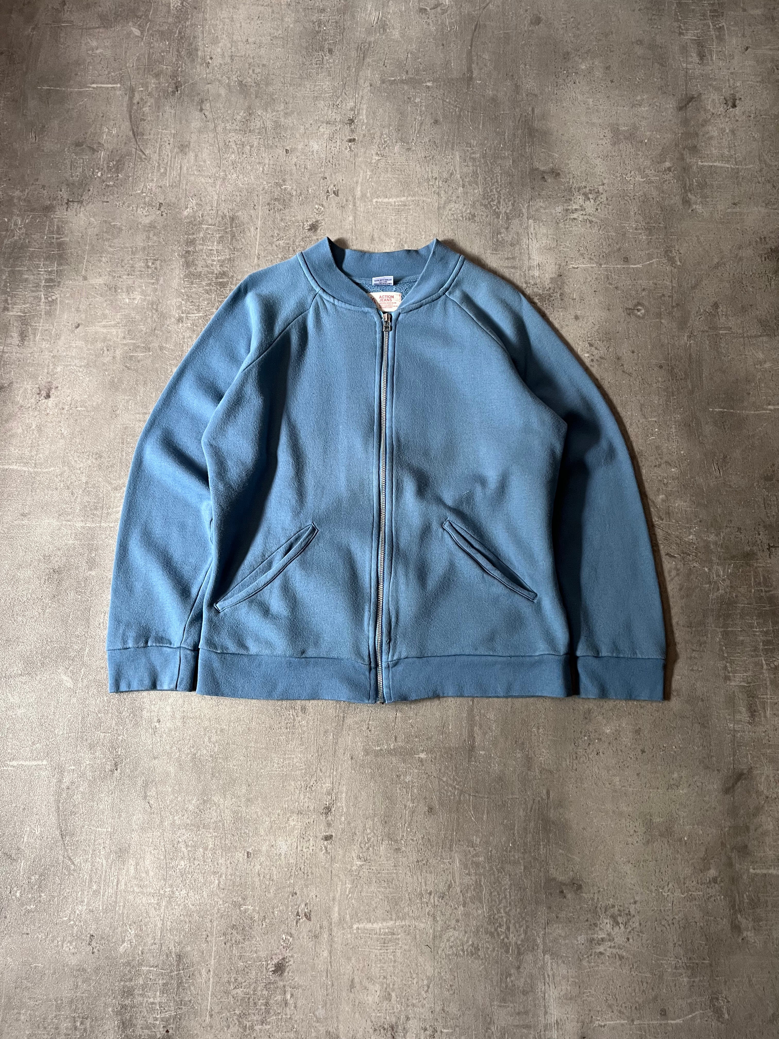 Acne Studios 90s Action Jeans Back Logo Zip Up Sweatshirt Blue - Women - M