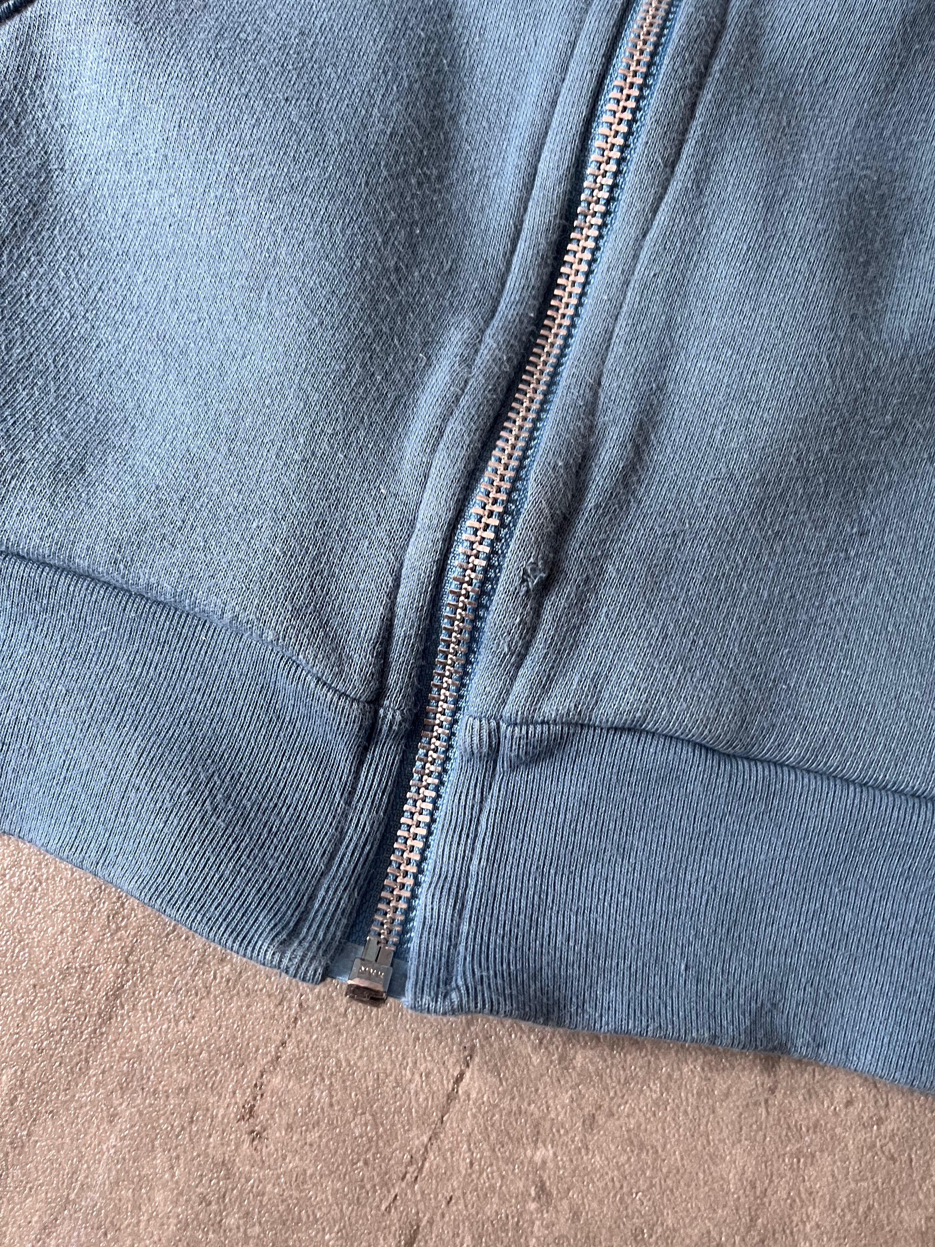 Acne Studios 90s Action Jeans Back Logo Zip Up Sweatshirt Blue - Women - M